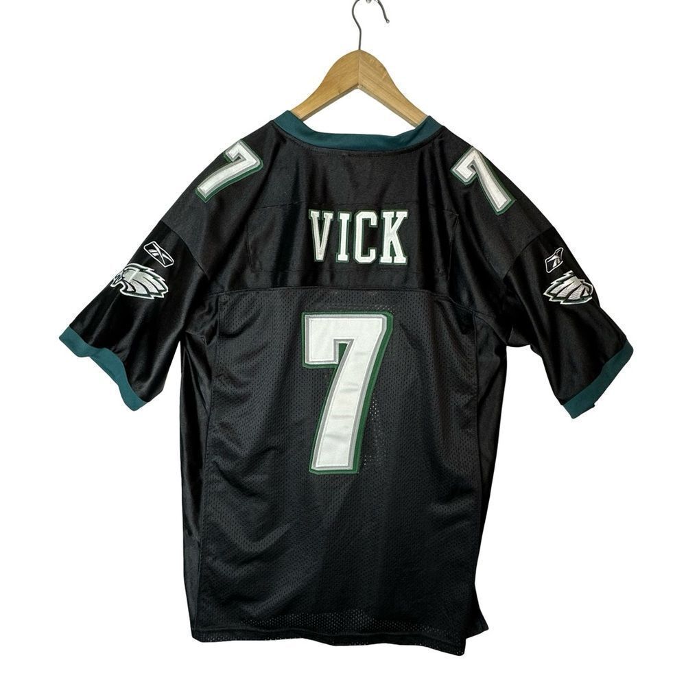 REEBOK Black Philadelphia Eagles Michael Vick #7 On Field Football Jersey Sz 50